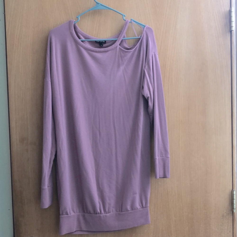 Express cold shoulder slouchy dress